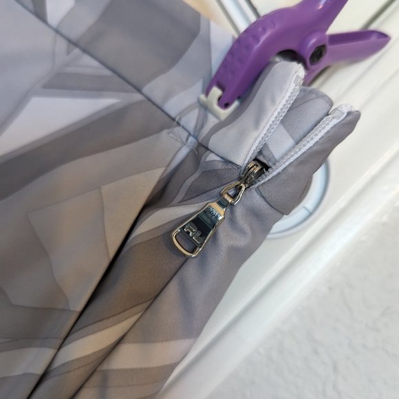 POLO GOLF skOrt | Grey ART DECO Print | 10 | EUC | Ralph Lauren | Quick Dry - Picture 5 of 9